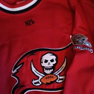 NFL Tampa Bay Buccaneers long sleeved jersey.